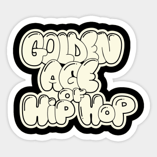 Golden Age of Hip Hop - Hip Hop - Graffiti Bubble Style Sticker